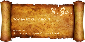 Moravszky Zsolt névjegykártya